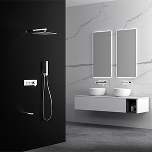 TPFAR Black Bathroom Faucet Set